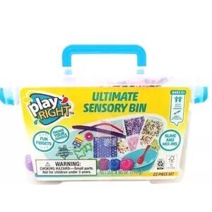New kid's Playright Ultimate Sensory Bin, slime and mix in, 22 piece set
